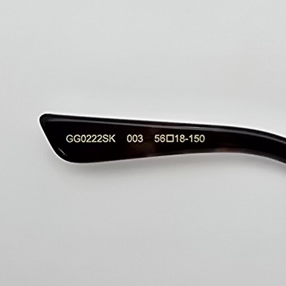 Gucci GG0222SK 003 Gold Havana Frame Blue Gradient Lens Cat Eye Sunglasses Japan main image 6